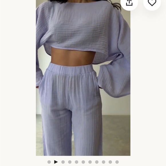 Lightweight Cream cotton  Pants - Picture 7 of 9